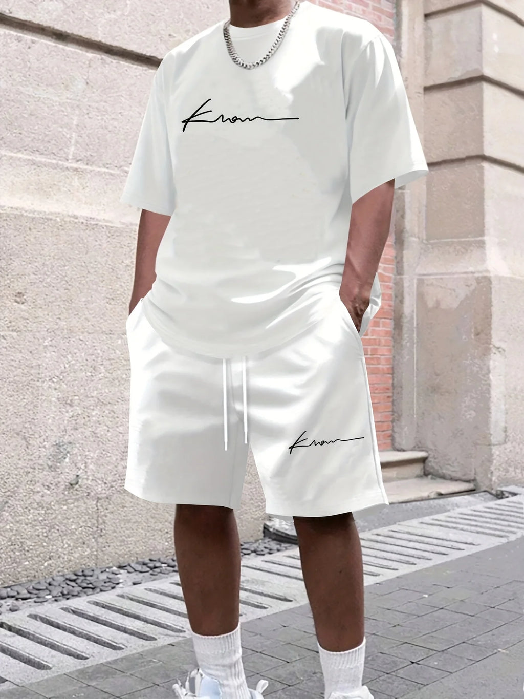 Summer Casual Men's T-Shirt and Shorts Set