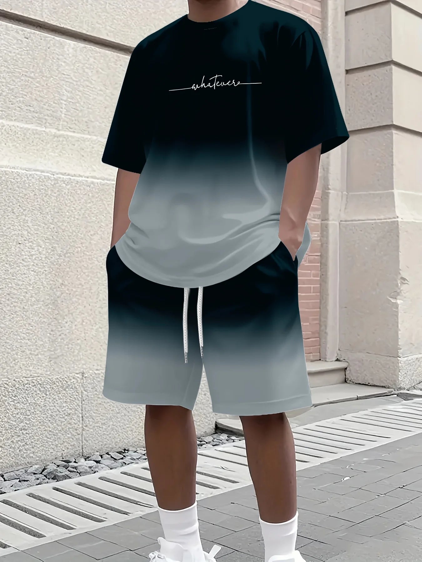 Summer Casual Men's T-Shirt and Shorts Set