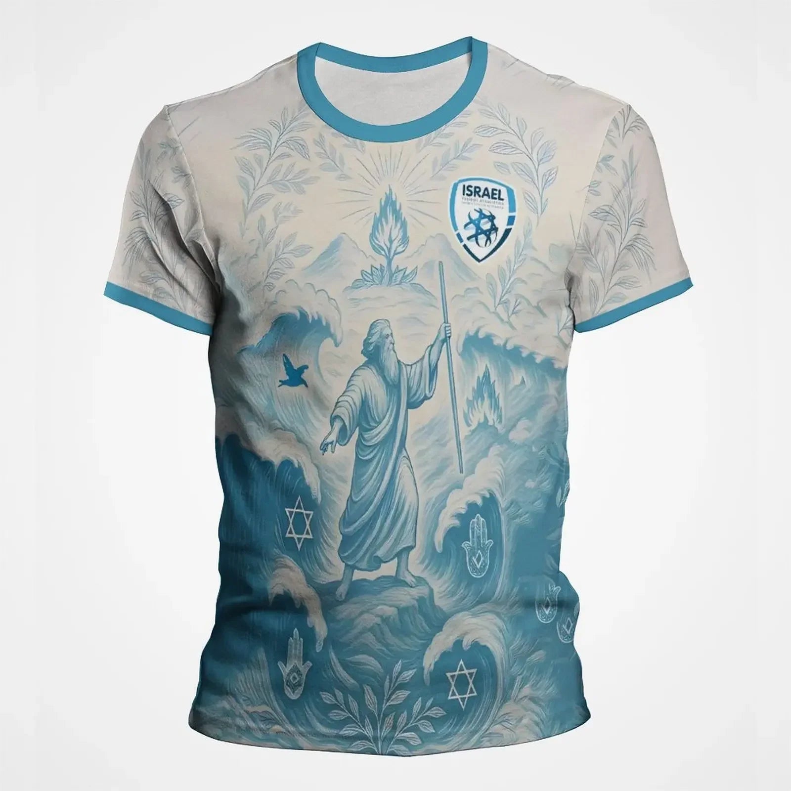 Fashion Israel Flag Football Jersey For Men Summer