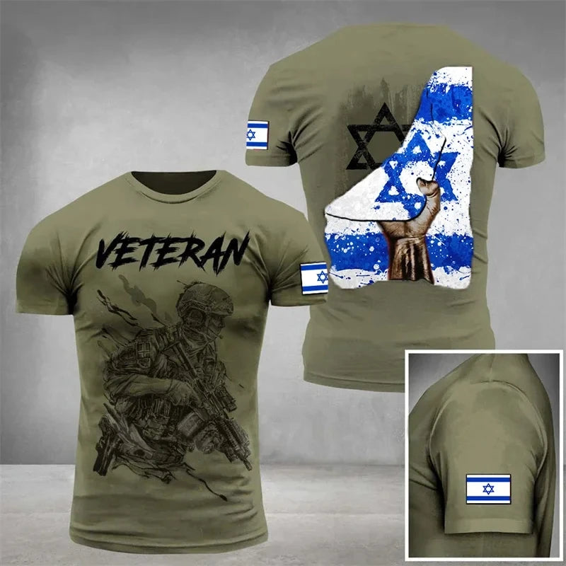 Israel National Flag Tshirts For Men  Sportswewar GYM