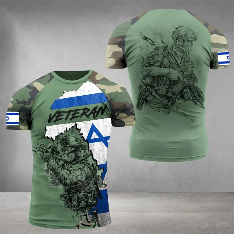Israel National Flag Tshirts For Men  Sportswewar GYM