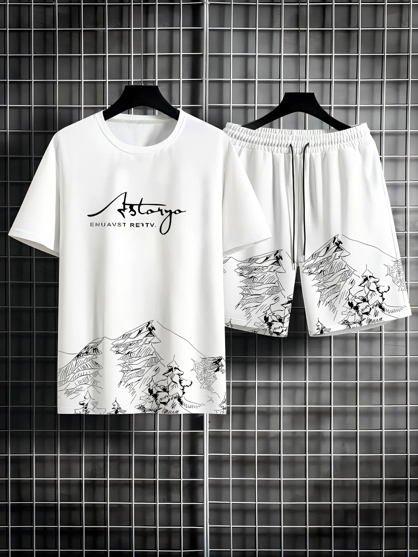 Summer Casual Men's T-Shirt and Shorts Set