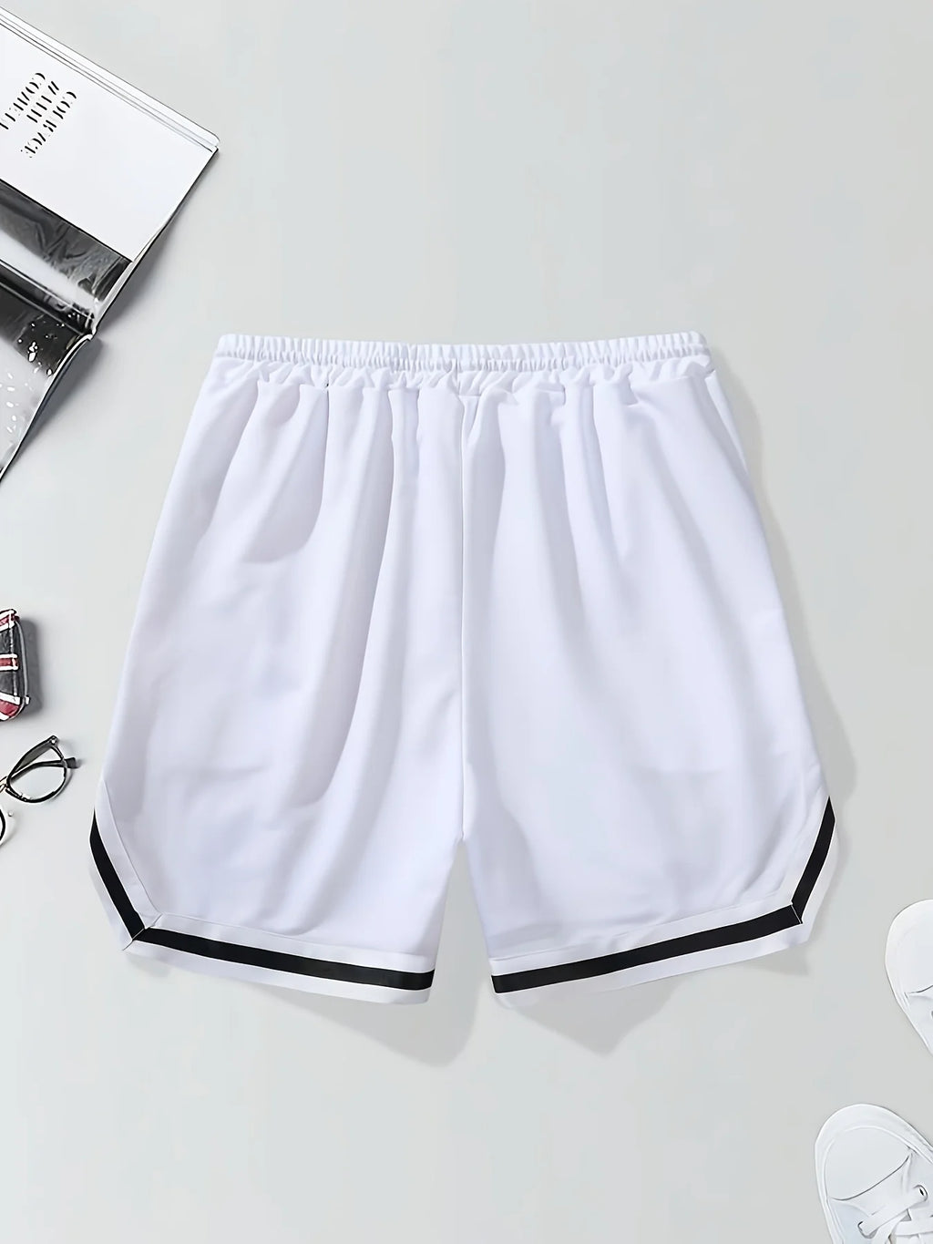 LOS ANGLES Print Men's Loose Large Drawstring summer pants