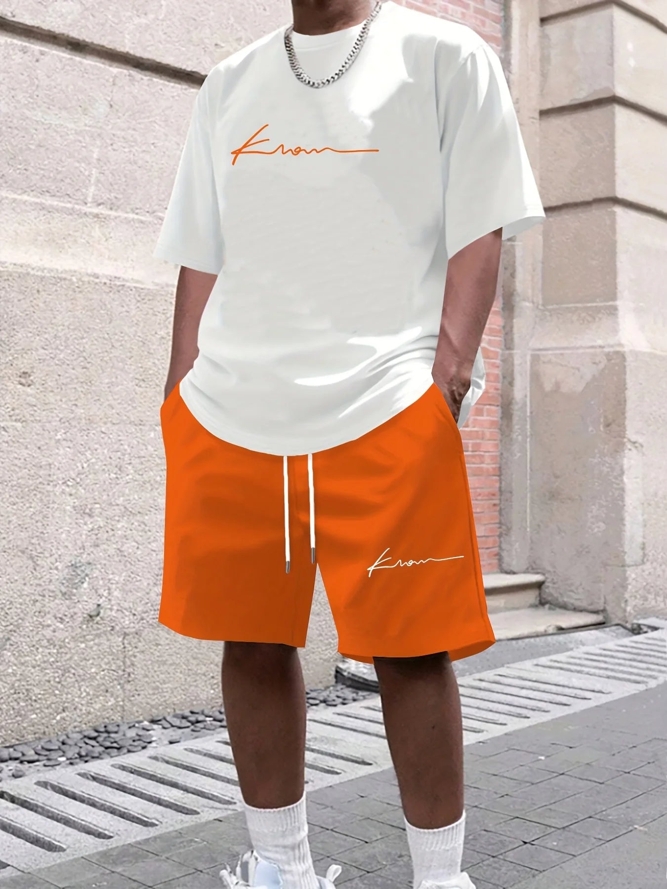 Summer Casual Men's T-Shirt and Shorts Set