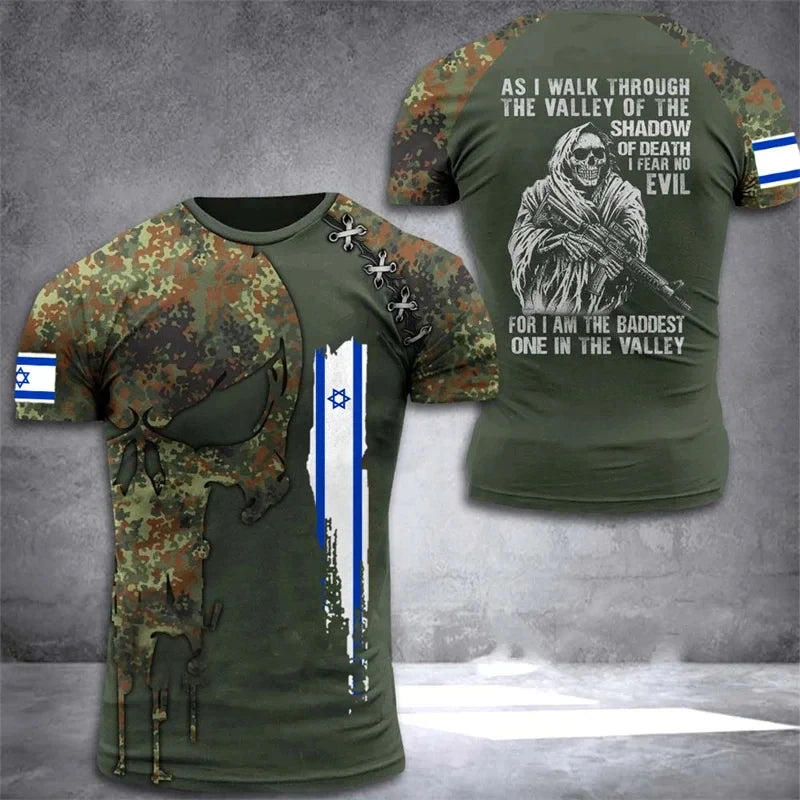Israel National Flag Tshirts For Men  Sportswewar GYM