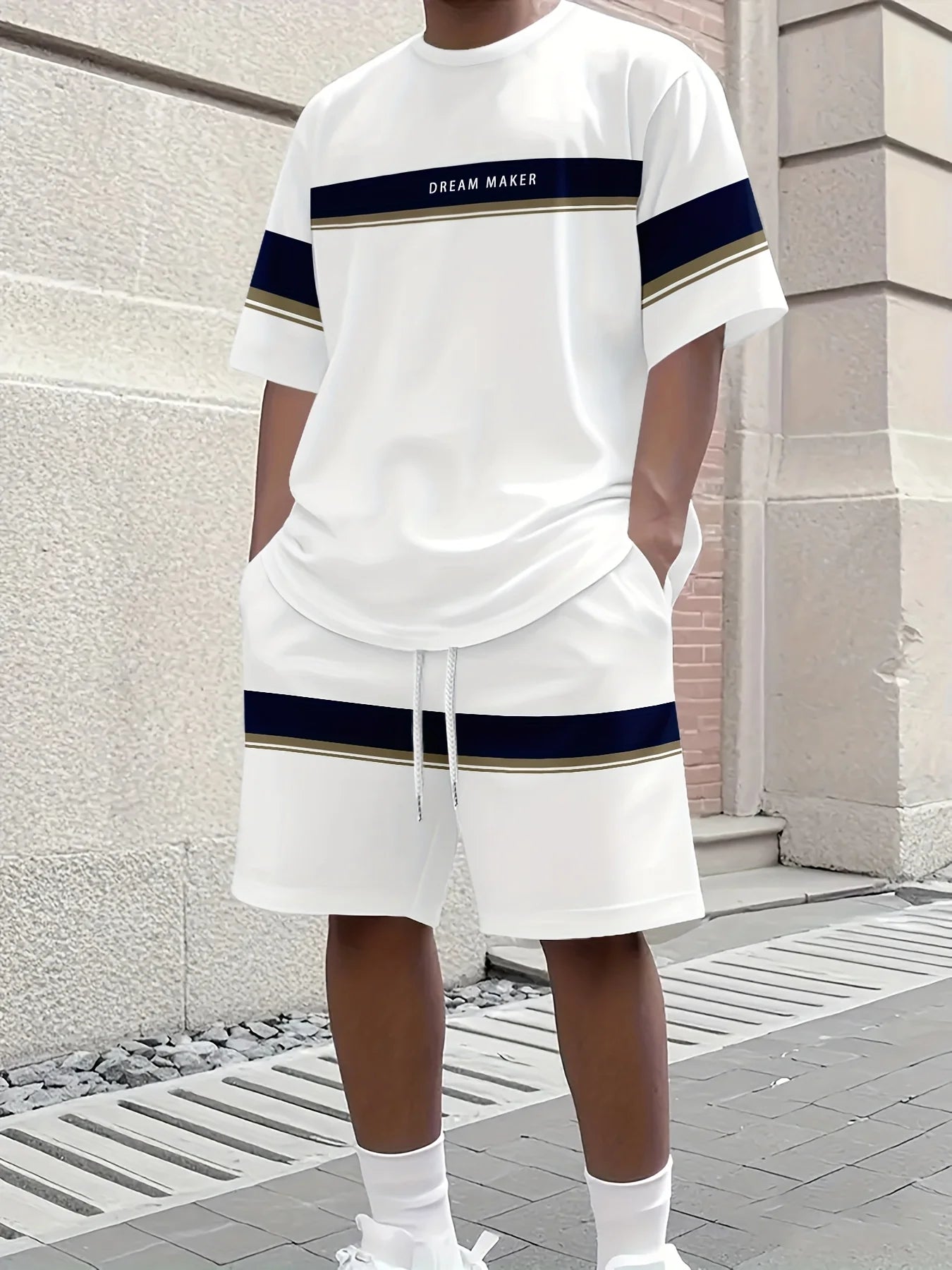 Summer Casual Men's T-Shirt and Shorts Set