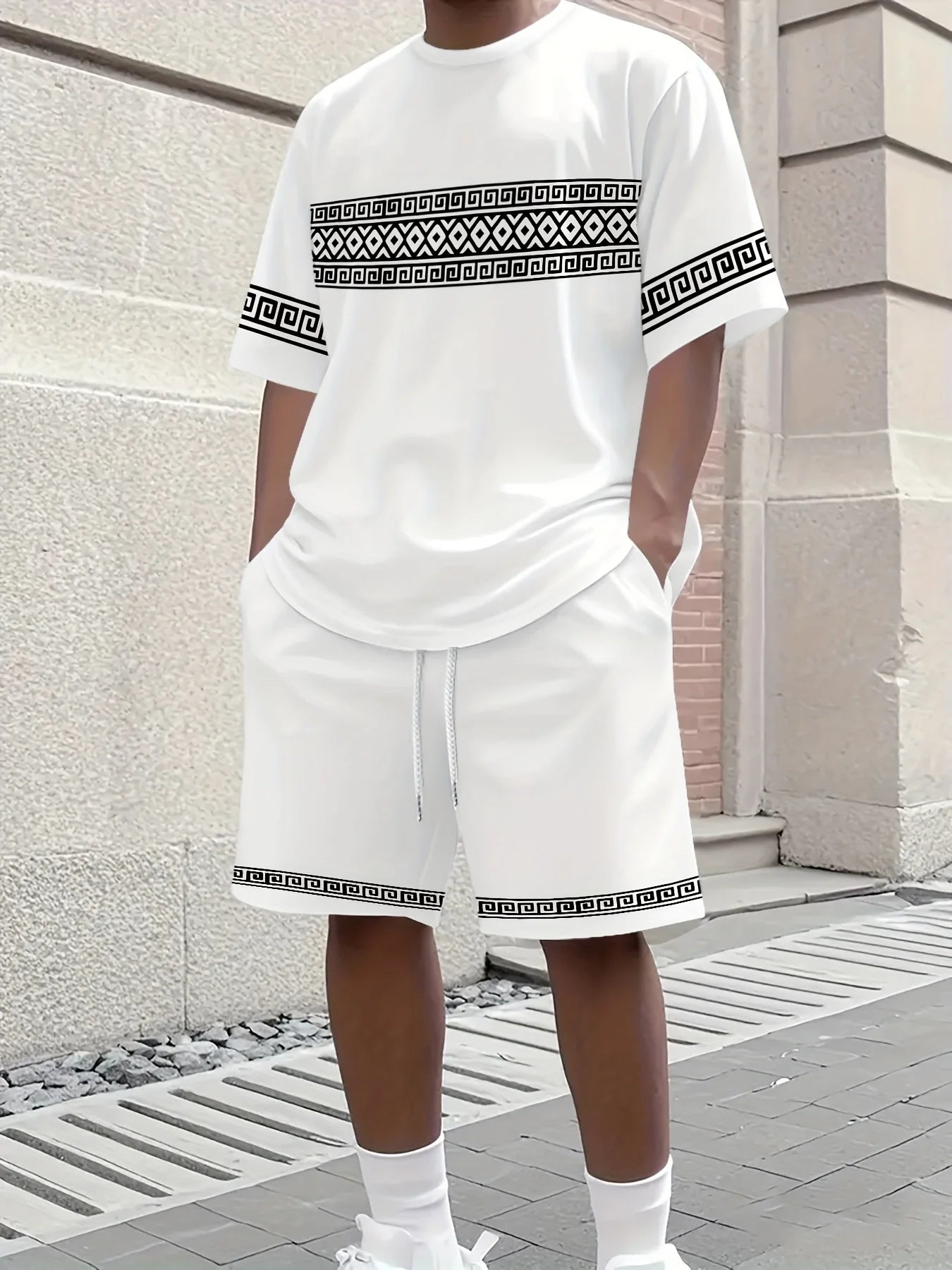 Summer Casual Men's T-Shirt and Shorts Set