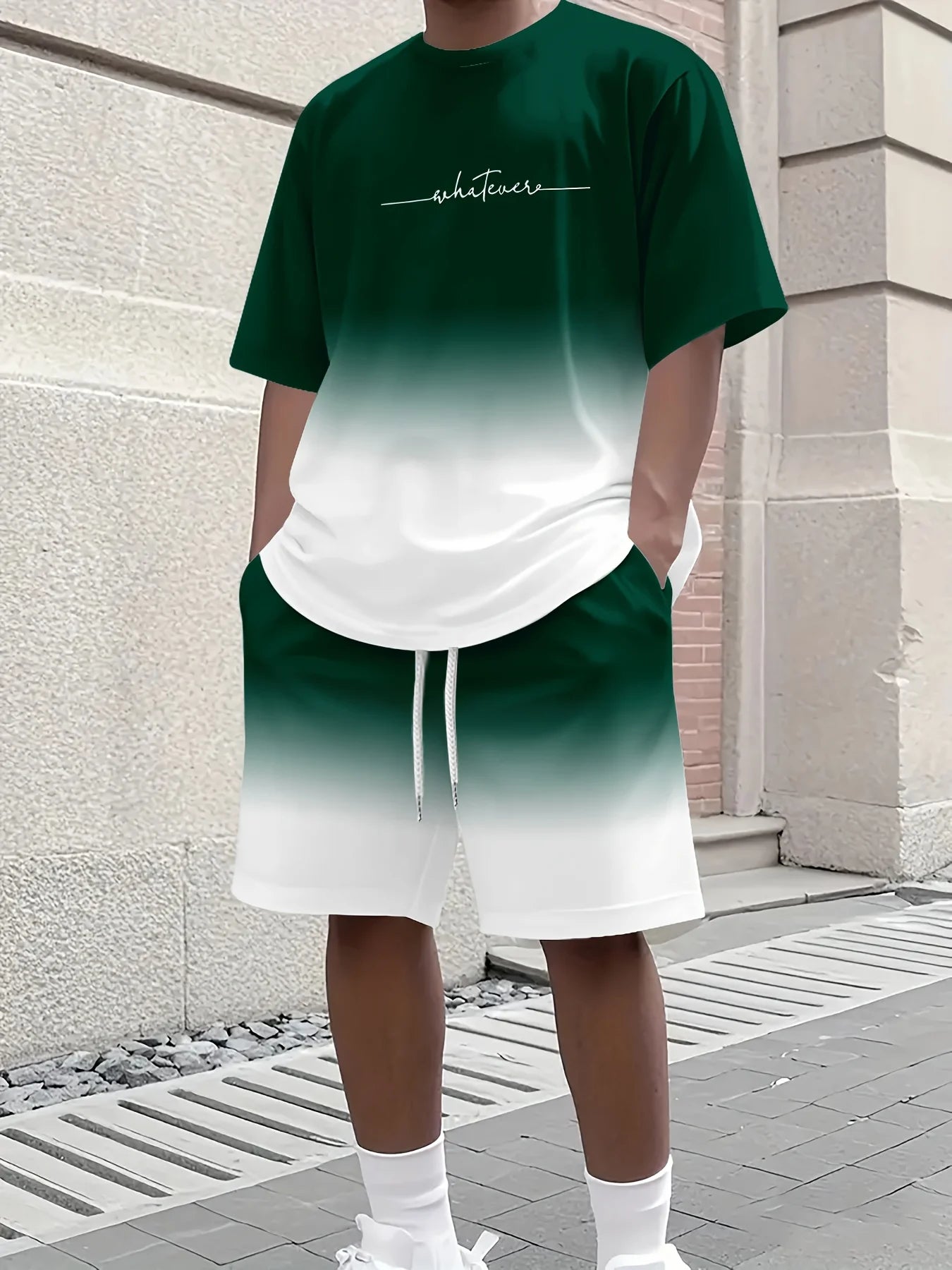 Summer Casual Men's T-Shirt and Shorts Set