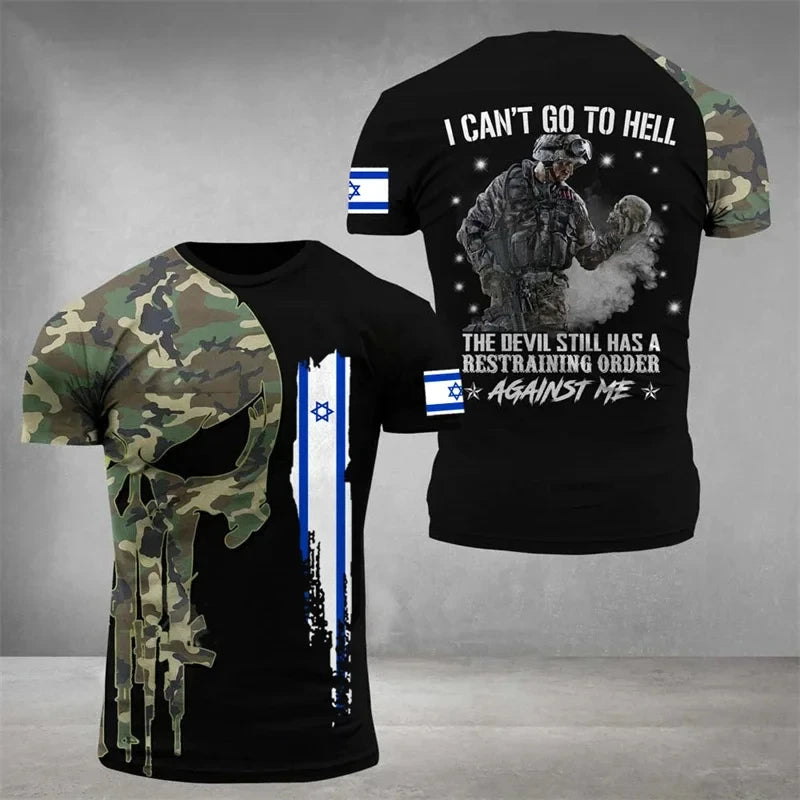 Israel National Flag Tshirts For Men  Sportswewar GYM