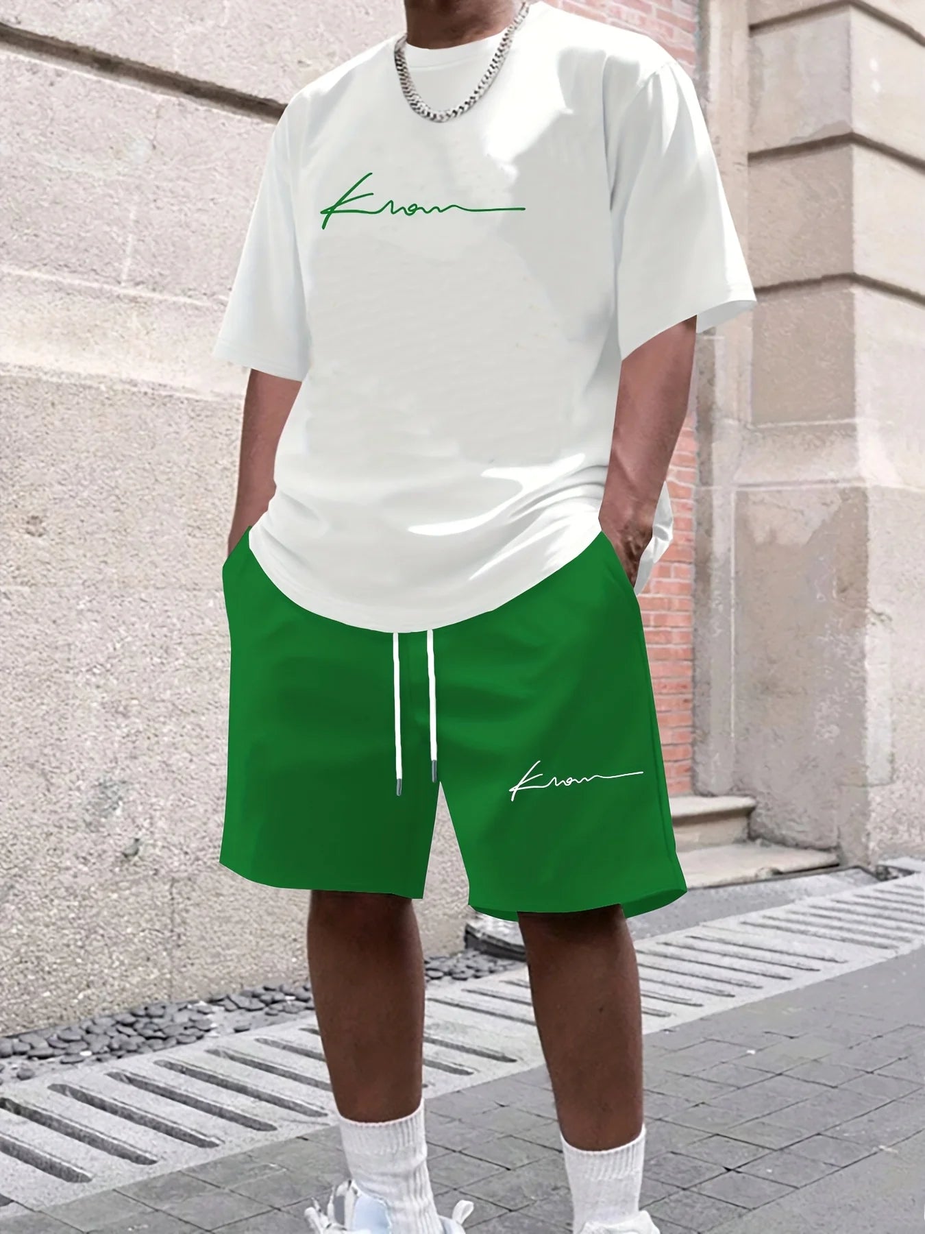 Summer Casual Men's T-Shirt and Shorts Set