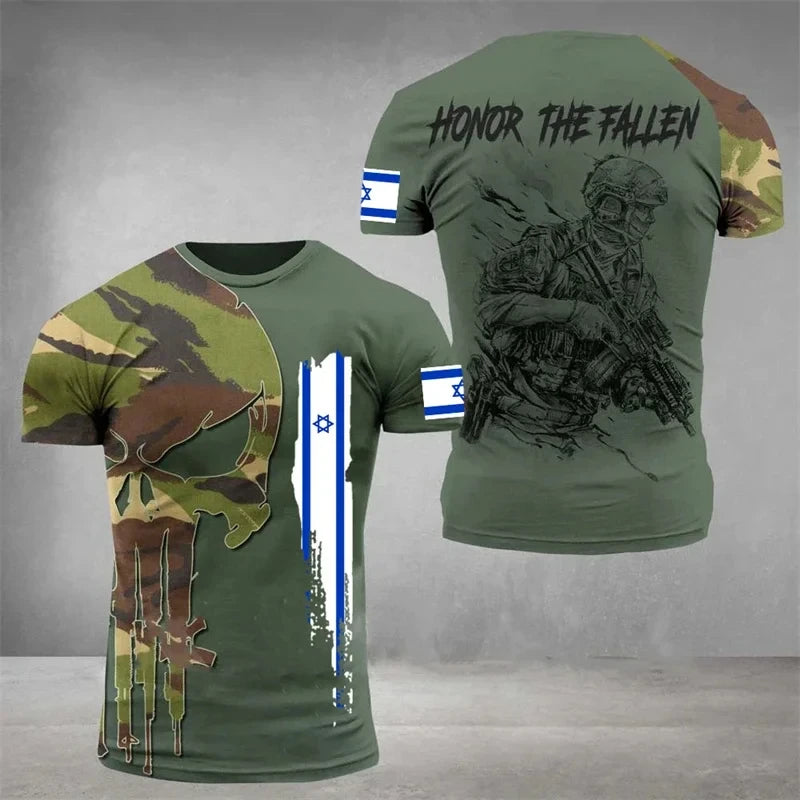 Israel National Flag Tshirts For Men  Sportswewar GYM