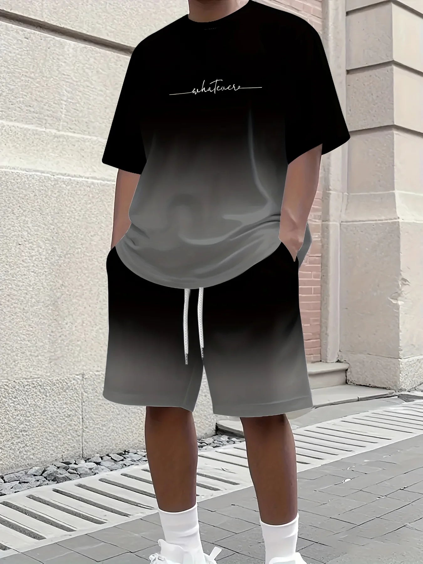 Summer Casual Men's T-Shirt and Shorts Set